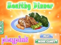 Gra online Healthy Dinner - Smaczny Obiadek z kategorii Dla dziewczy